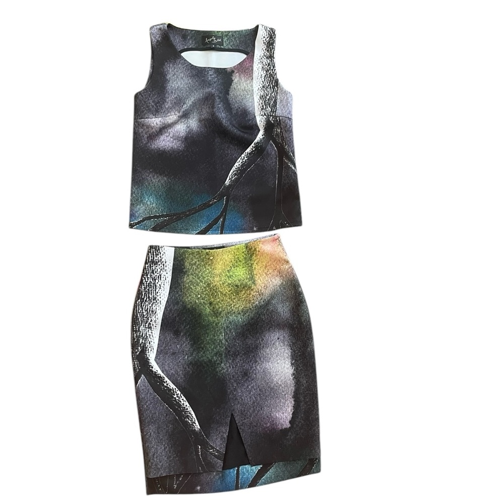 ANGELYS BALEK PRINTED TOP SKIRT SET
